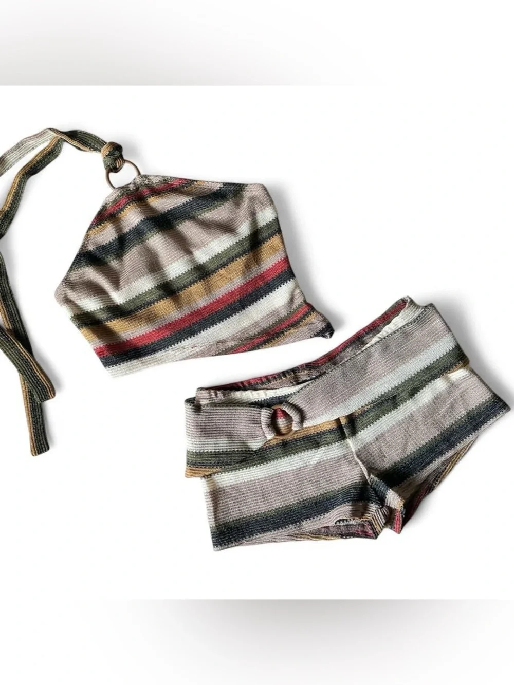 Striped Two-Piece Shorts Set